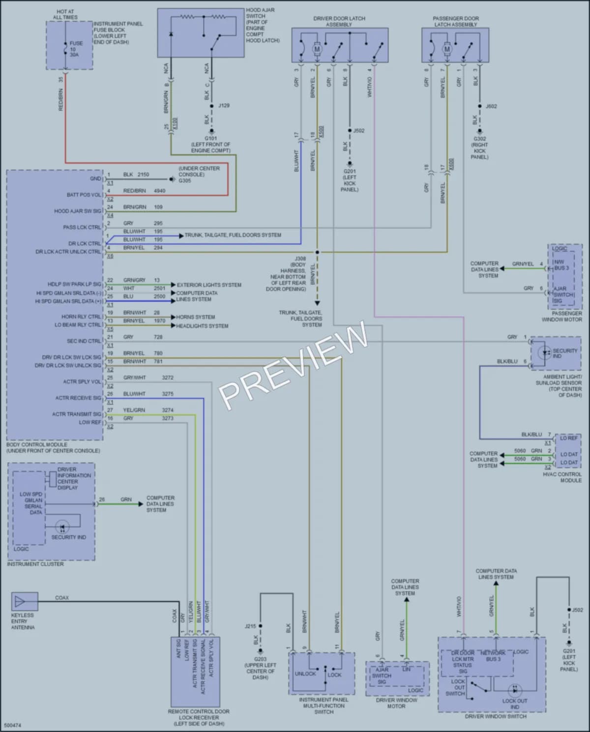 2016 Buick Cascada Power Door Locks wiring diagram preview