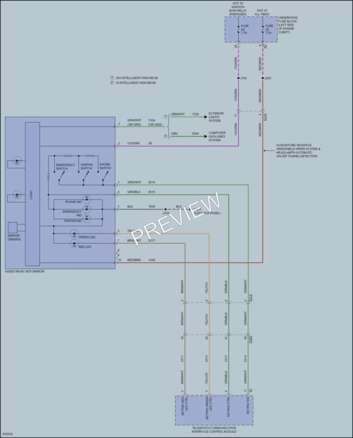 2016 Buick Cascada Power Mirrors wiring diagram preview