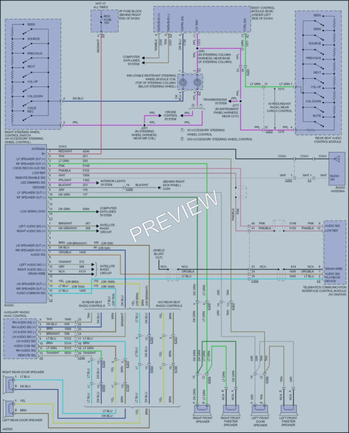 2016 Buick Enclave Radio wiring diagram preview