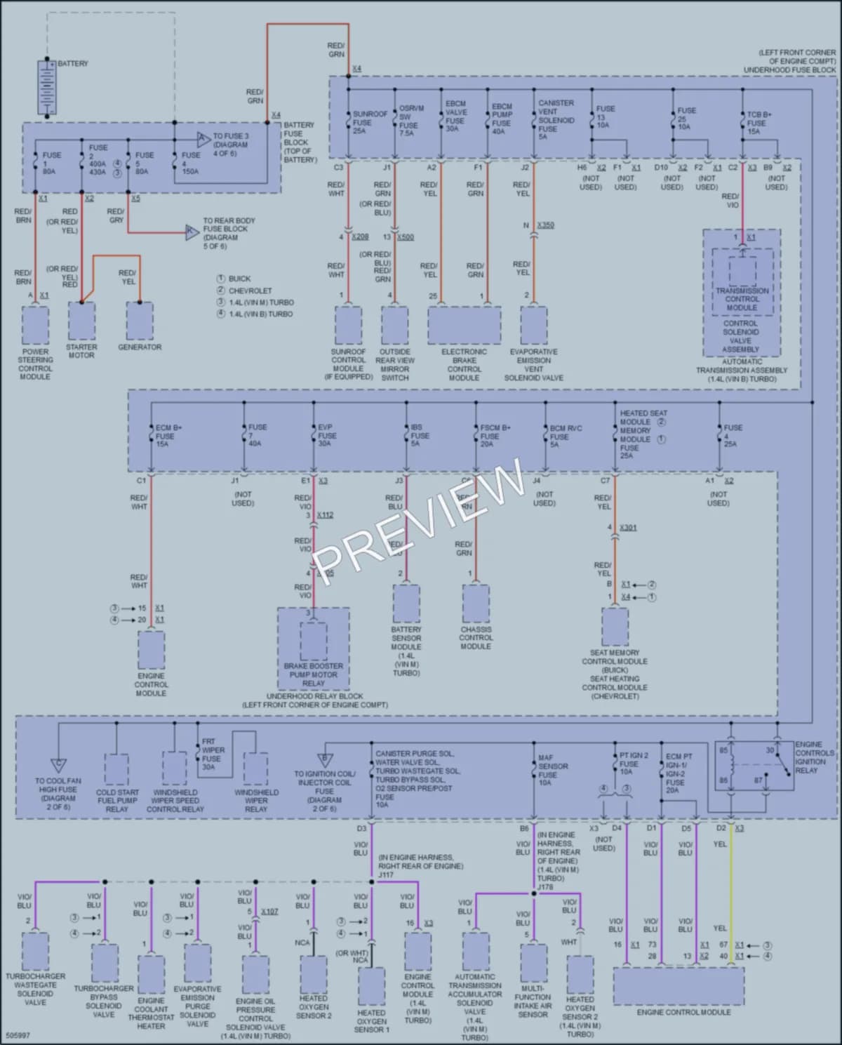 2016 Buick Encore Power Distribution wiring diagram preview