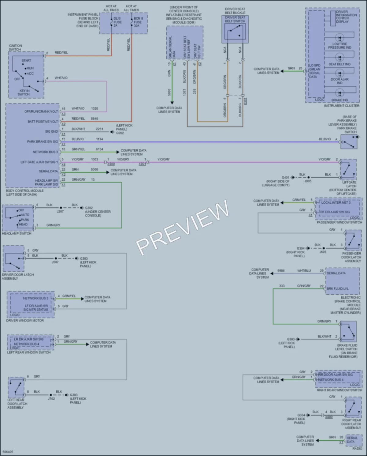 2016 Buick Encore Warning Systems wiring diagram preview
