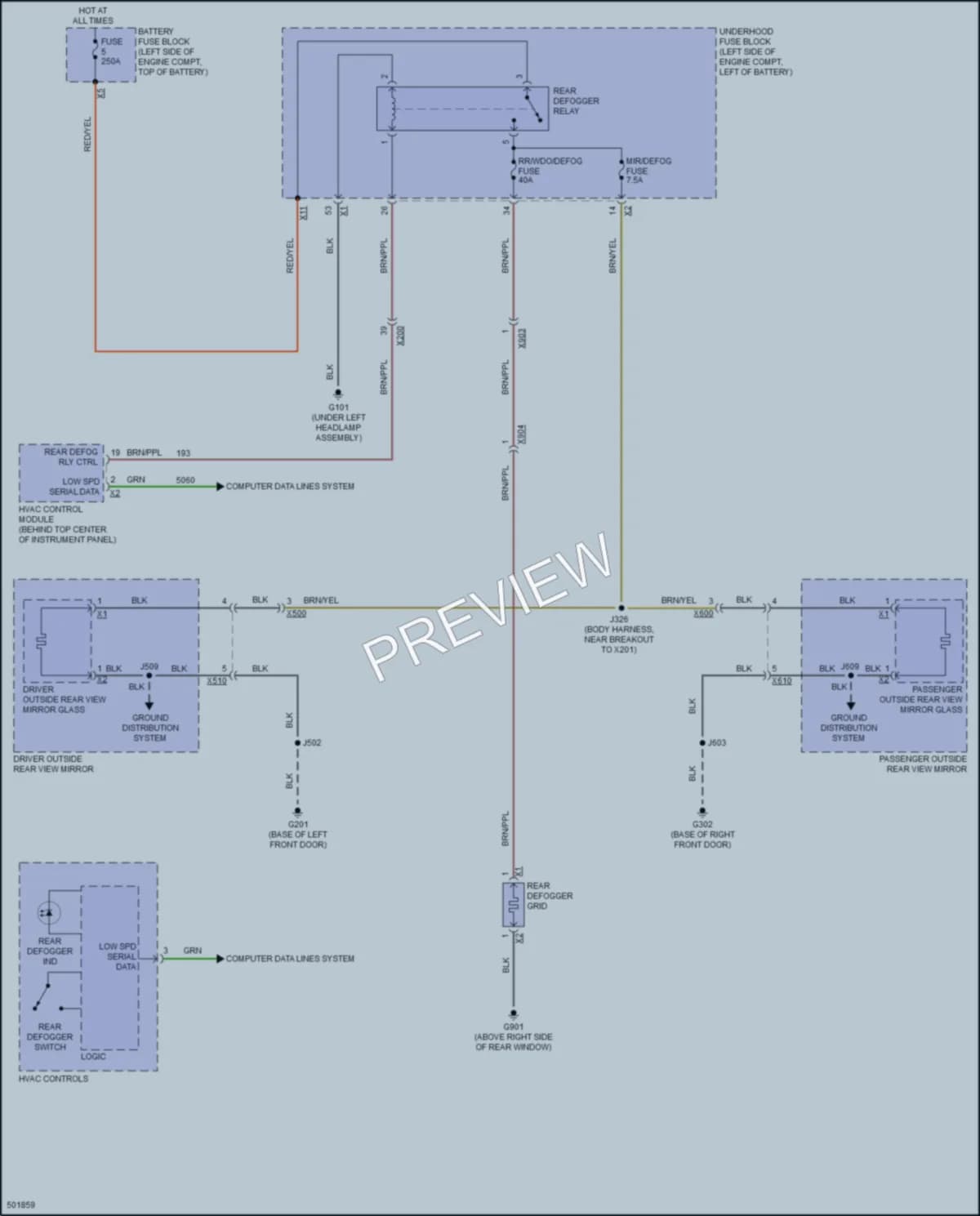 2016 Buick Envision Defoggers wiring diagram preview