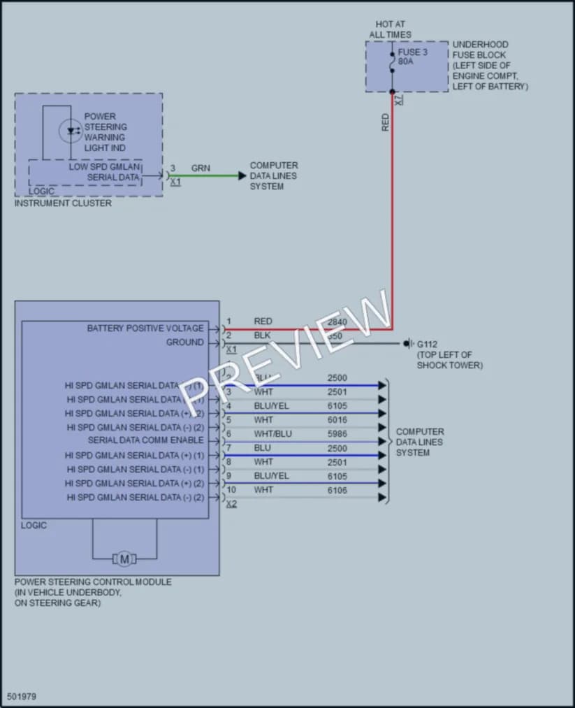 2016 Buick Envision Electronic Power Steering wiring diagram preview