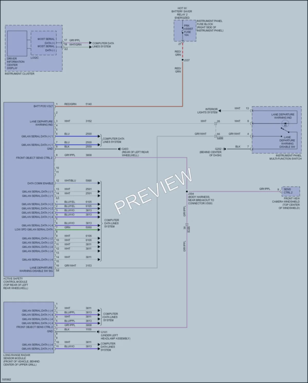 2016 Buick Envision Instrument Cluster wiring diagram preview