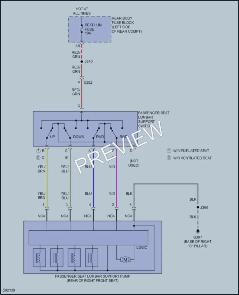 2016 Buick Envision Power Seats wiring diagram preview