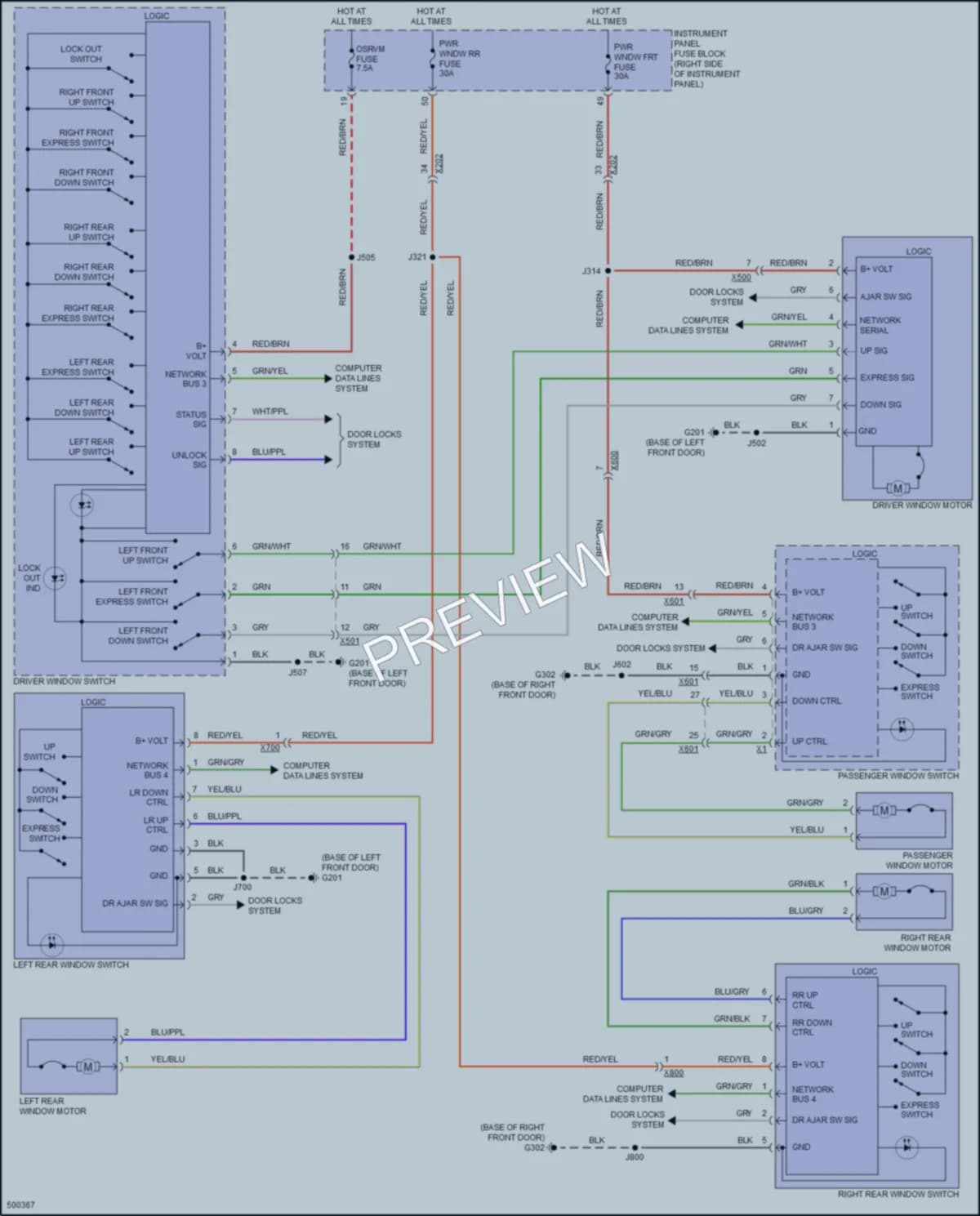 2016 Buick Envision Power Windows wiring diagram preview