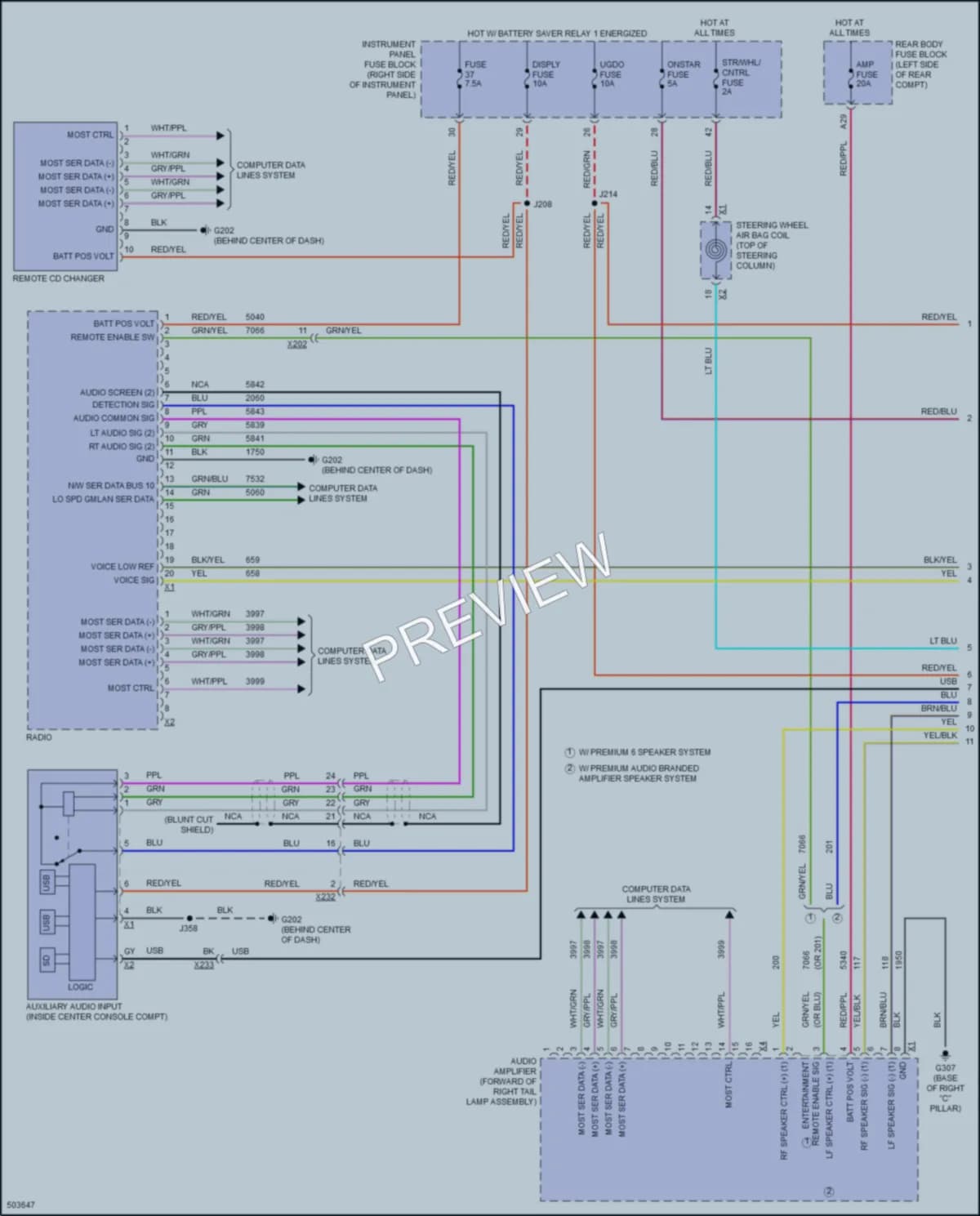2016 Buick Envision Radio wiring diagram preview