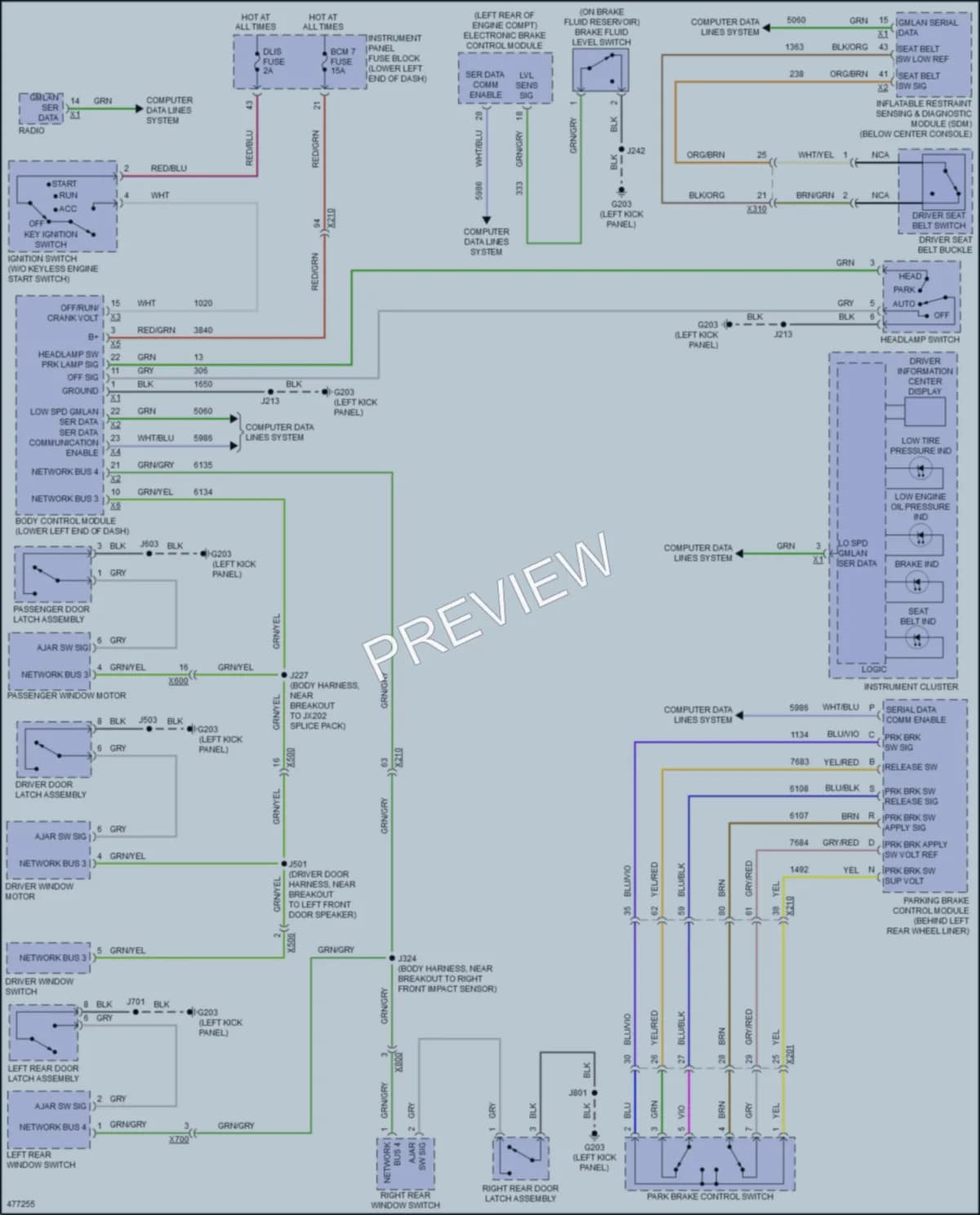 2016 Buick LaCrosse Warning Systems wiring diagram preview