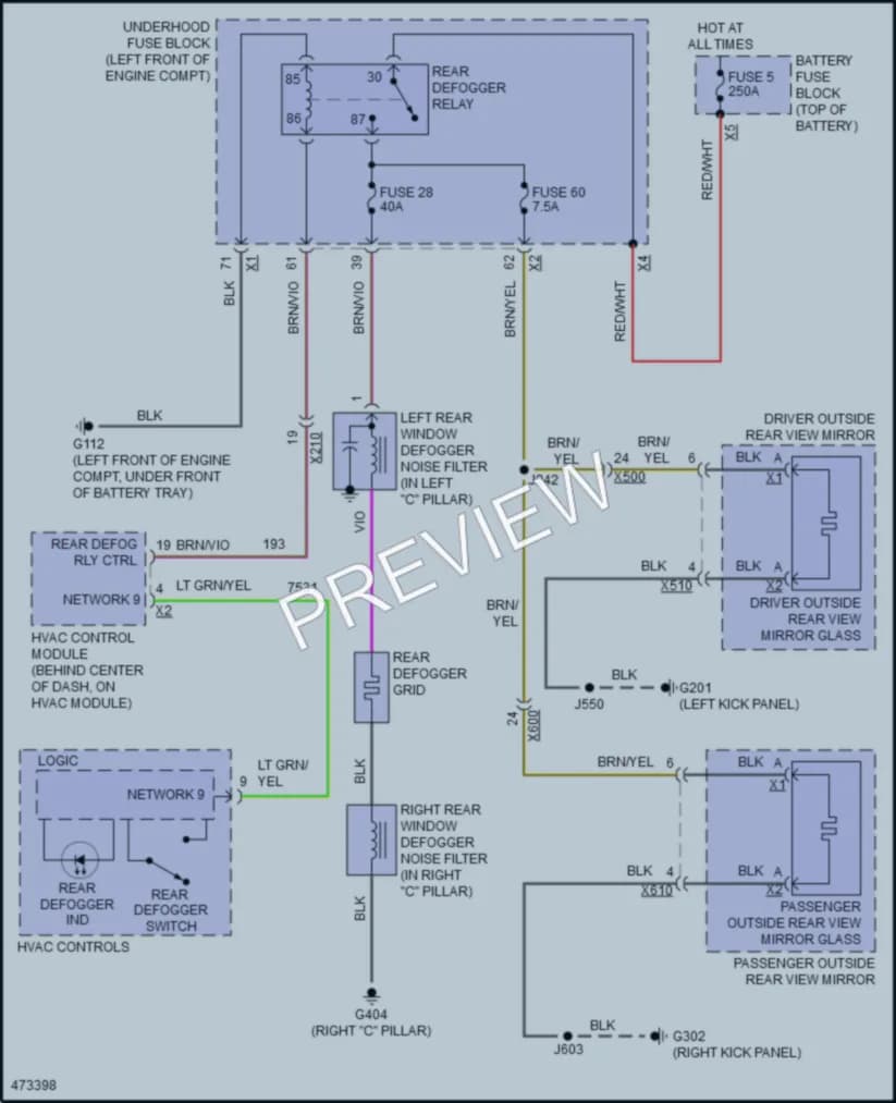 2016 Buick Regal Defoggers wiring diagram preview
