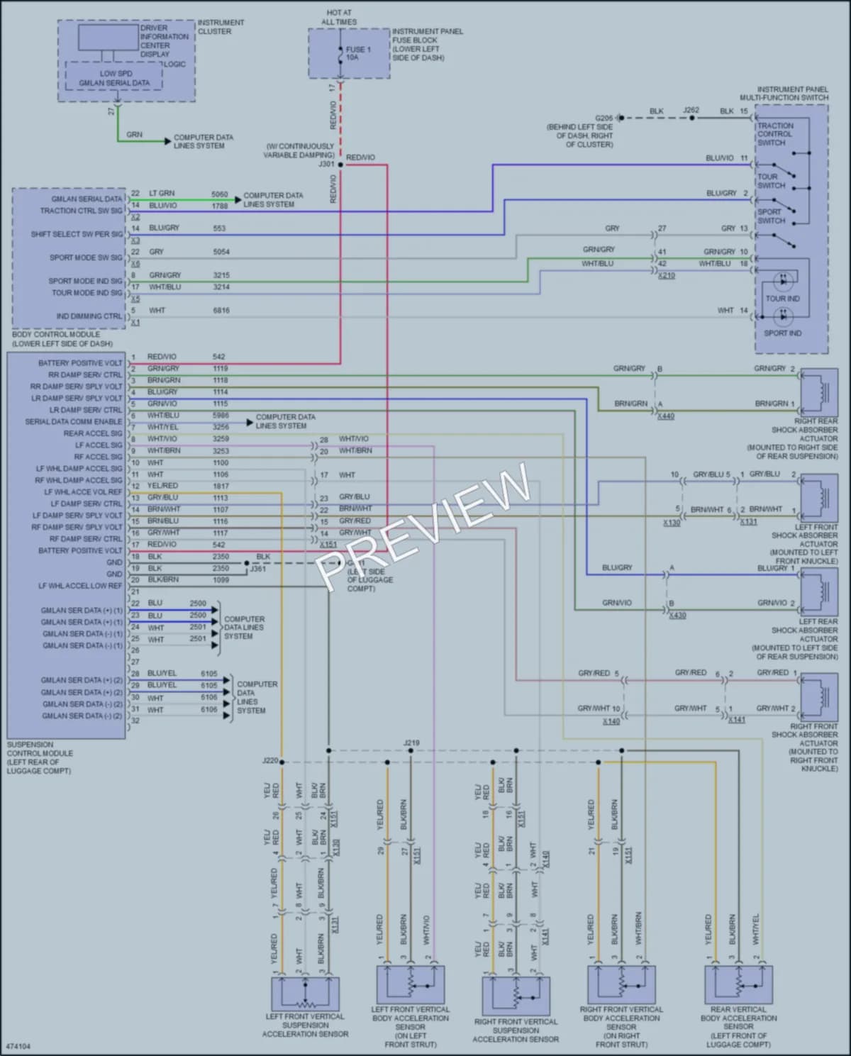 2016 Buick Regal Electronic Suspension wiring diagram preview