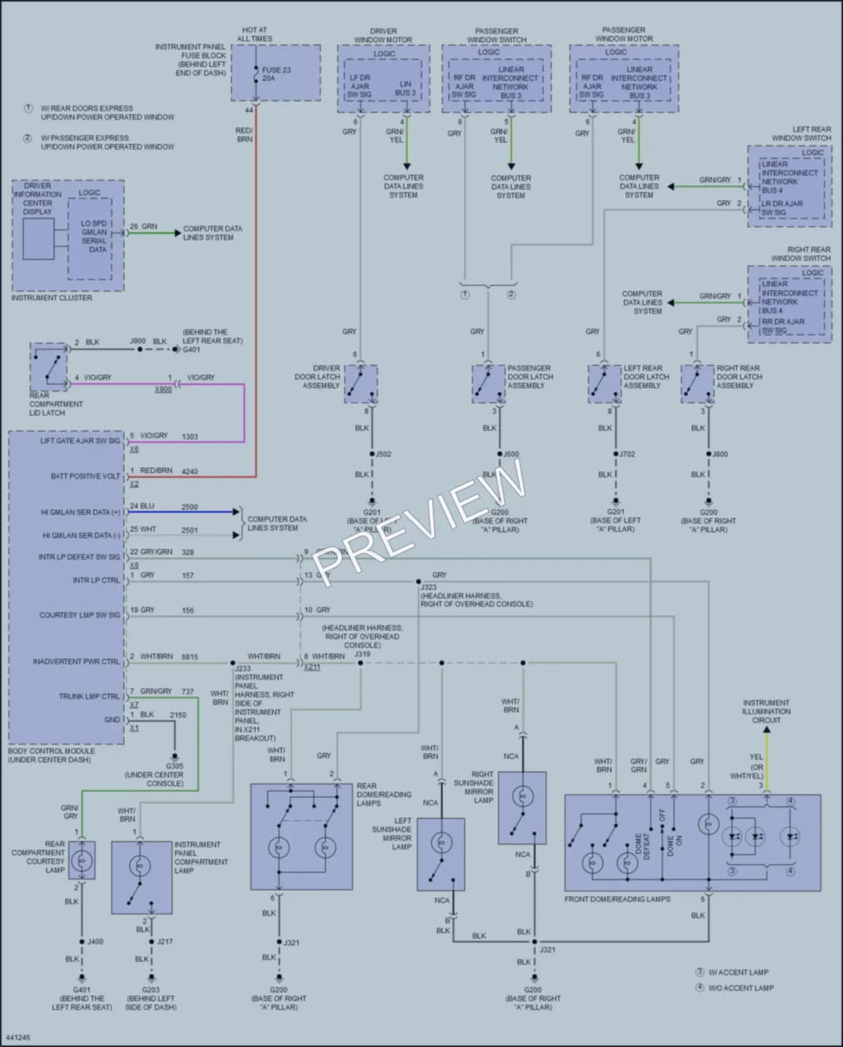 2016 Buick Verano Interior Lights wiring diagram preview