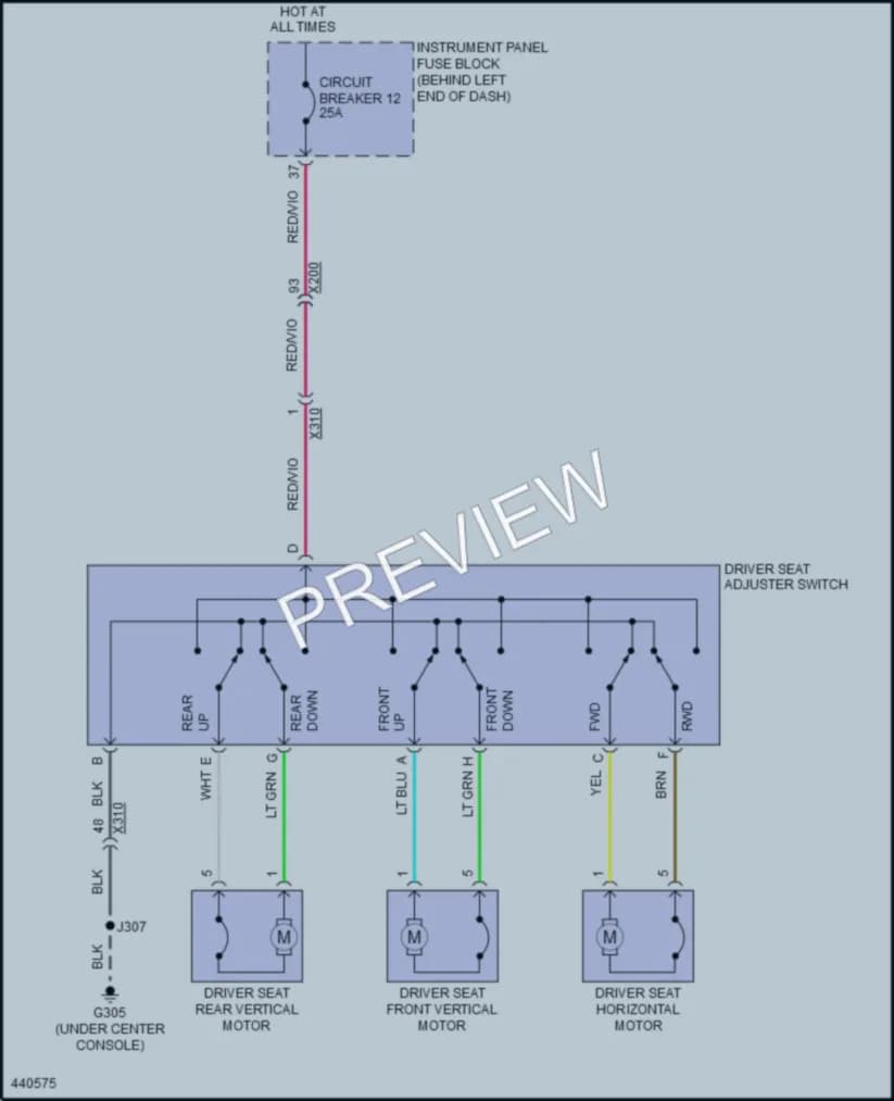 2016 Buick Verano Power Seats wiring diagram preview