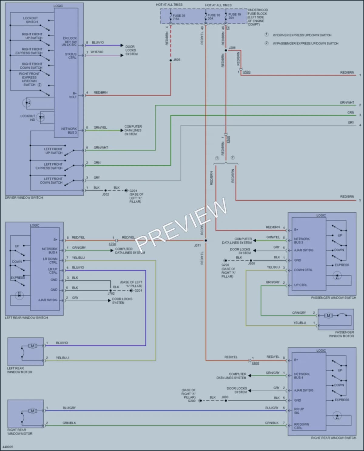 2016 Buick Verano Power Windows wiring diagram preview