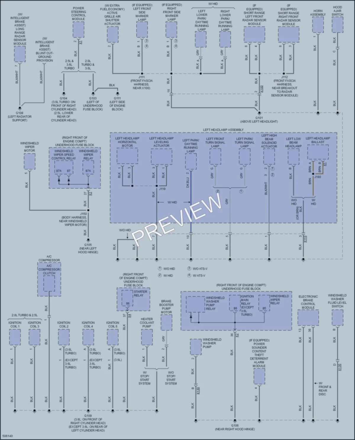 2016 Cadillac ATSV Ground Distribution wiring diagram preview