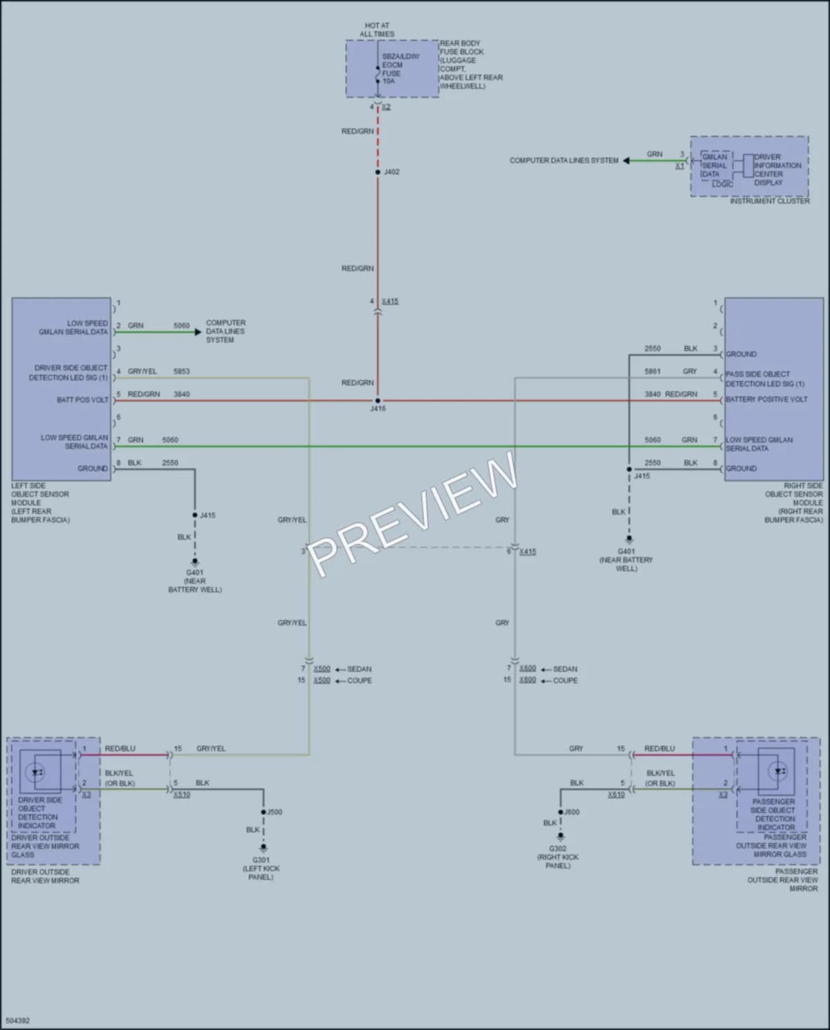 2016 Cadillac ATSV Navigation wiring diagram preview