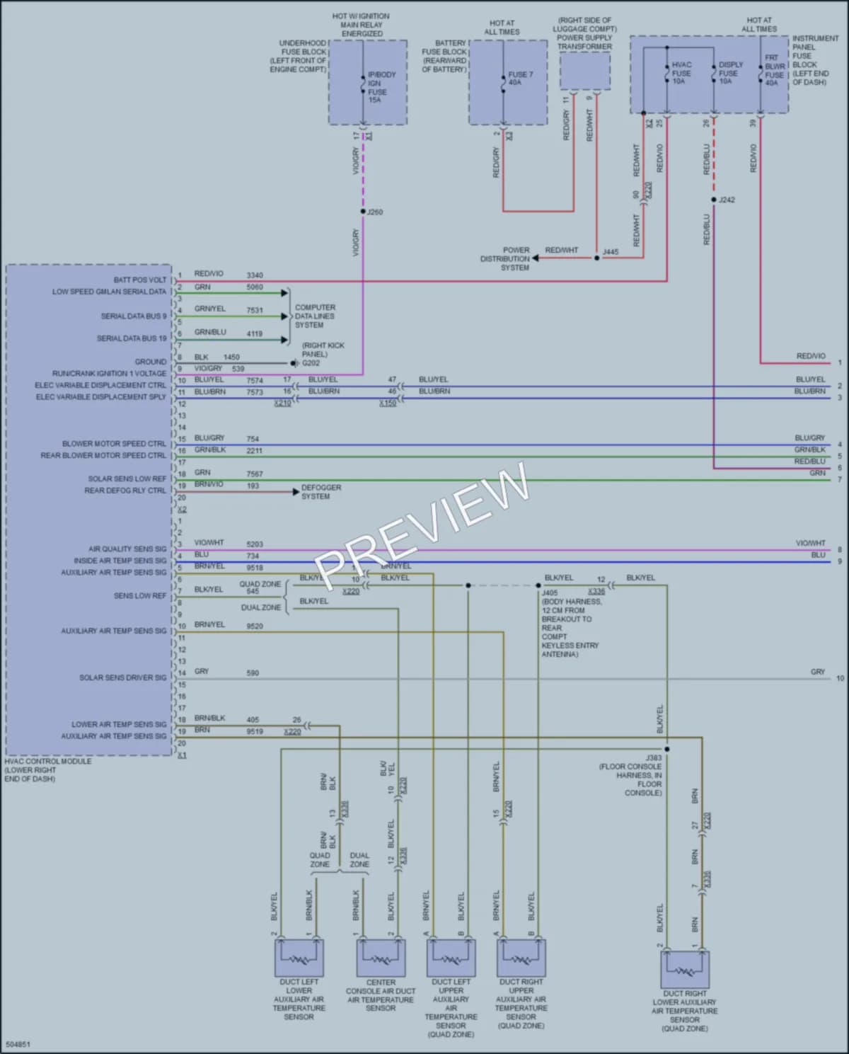 2016 Cadillac CT6 Air Conditioning wiring diagram preview