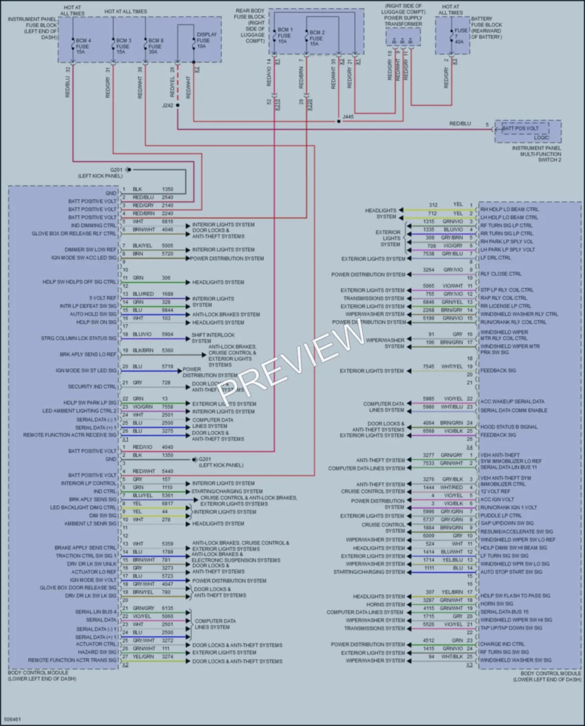 2016 Cadillac CT6 Body Control Modules wiring diagram preview