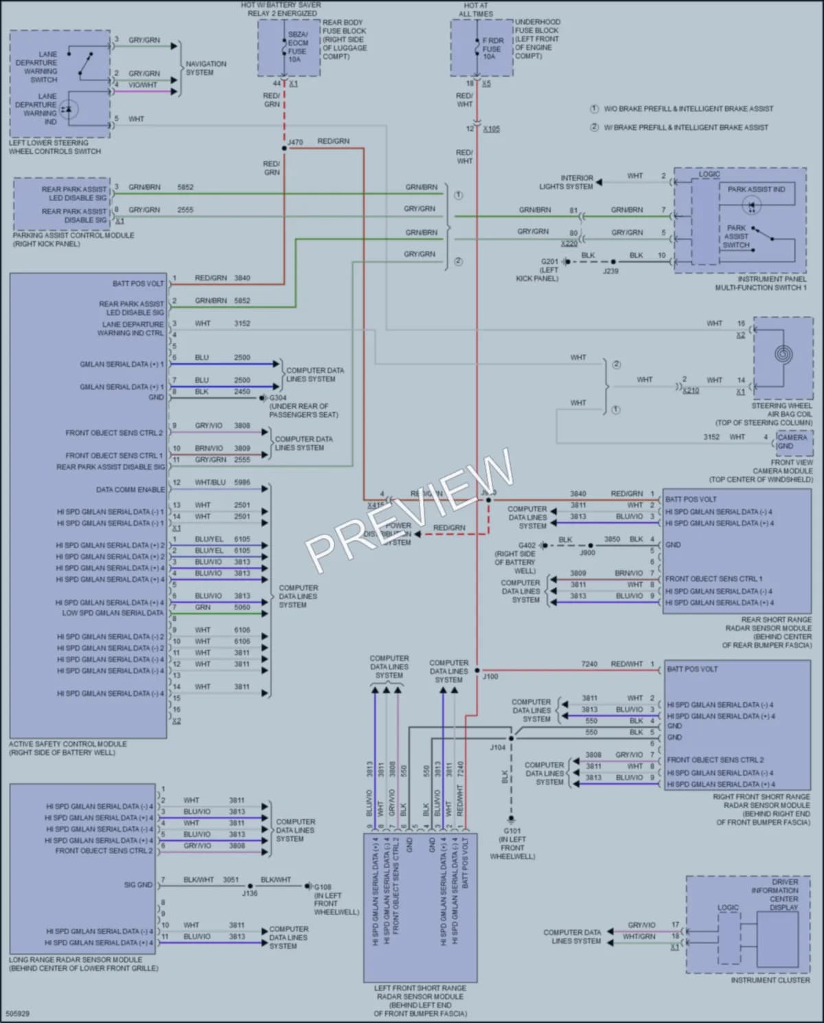 2016 Cadillac CT6 Instrument Cluster wiring diagram preview