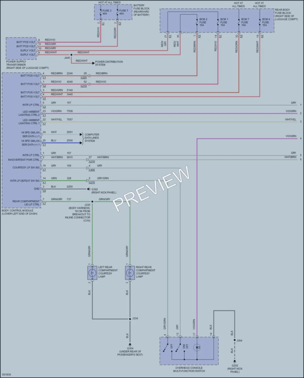 2016 Cadillac CT6 Interior Lights wiring diagram preview