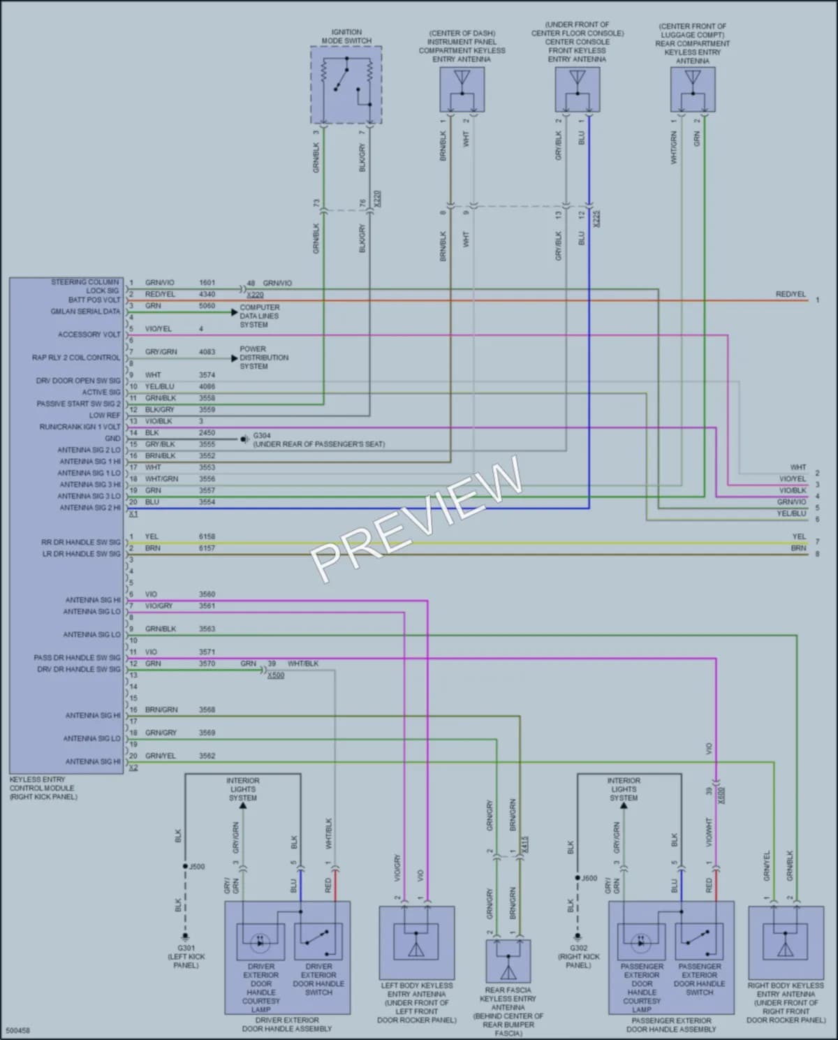 2016 Cadillac CT6 Power Door Locks wiring diagram preview