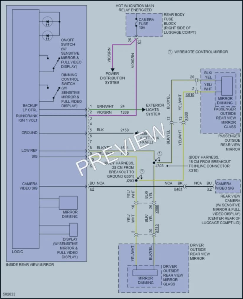 2016 Cadillac CT6 Power Mirrors wiring diagram preview