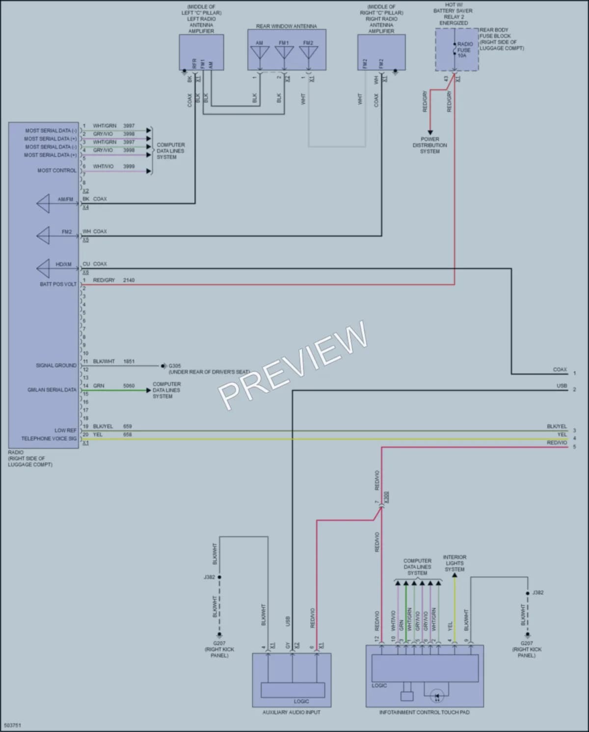 2016 Cadillac CT6 Radio wiring diagram preview