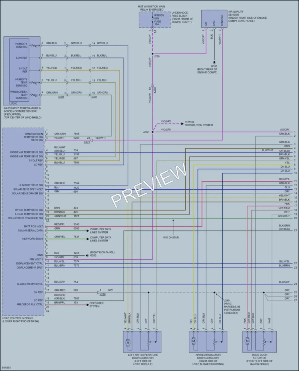 2016 Cadillac CTSV Air Conditioning wiring diagram preview