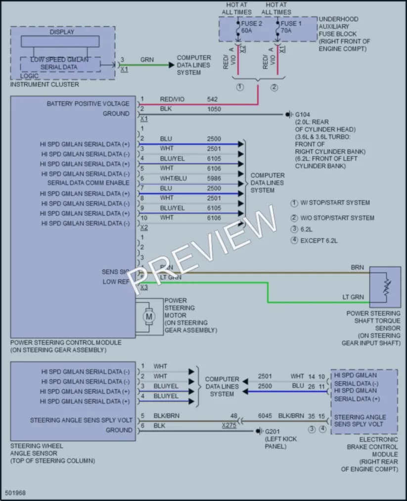 2016 Cadillac CTSV Electronic Power Steering wiring diagram preview