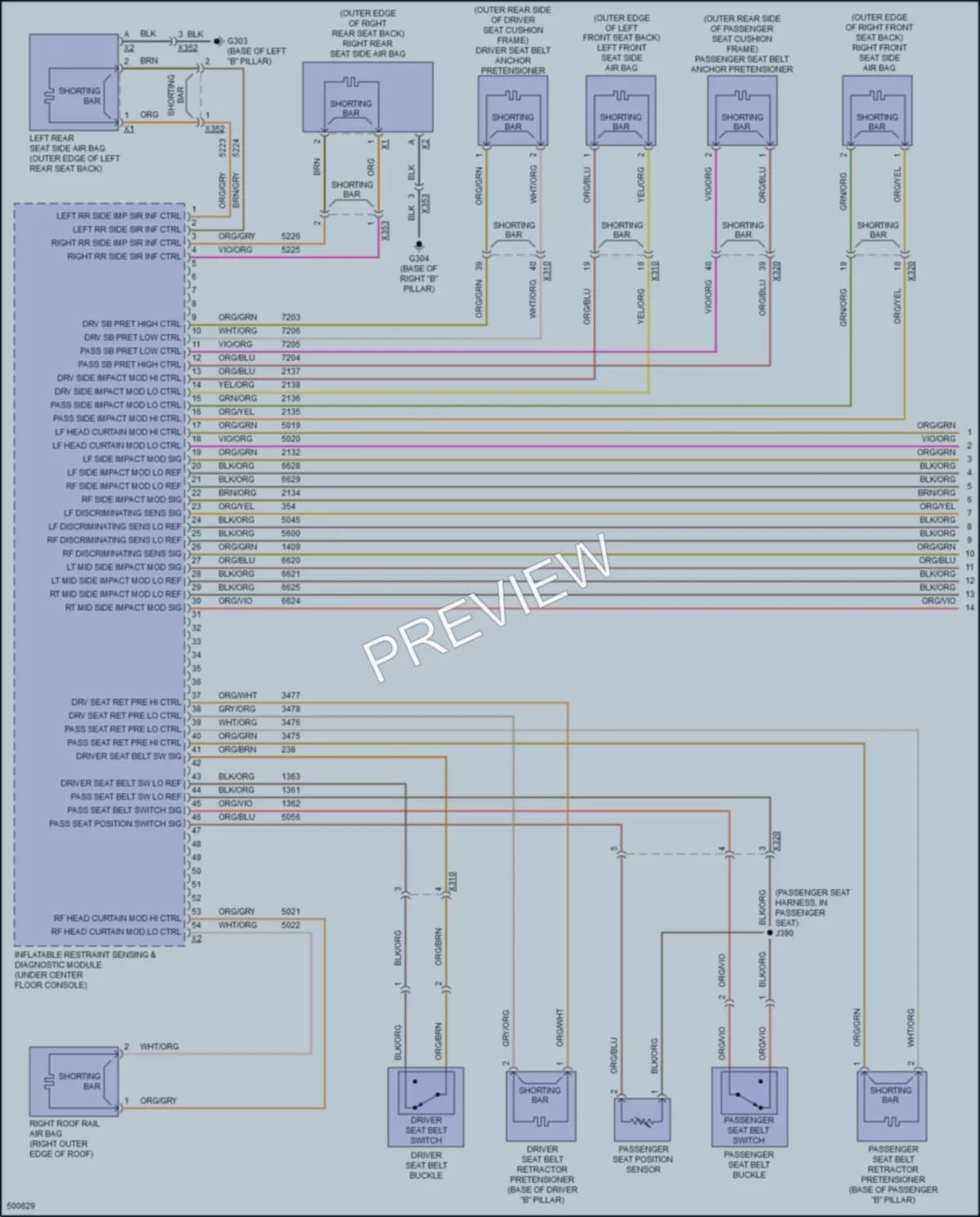 2016 Cadillac CTSV Supplemental Restraints wiring diagram preview