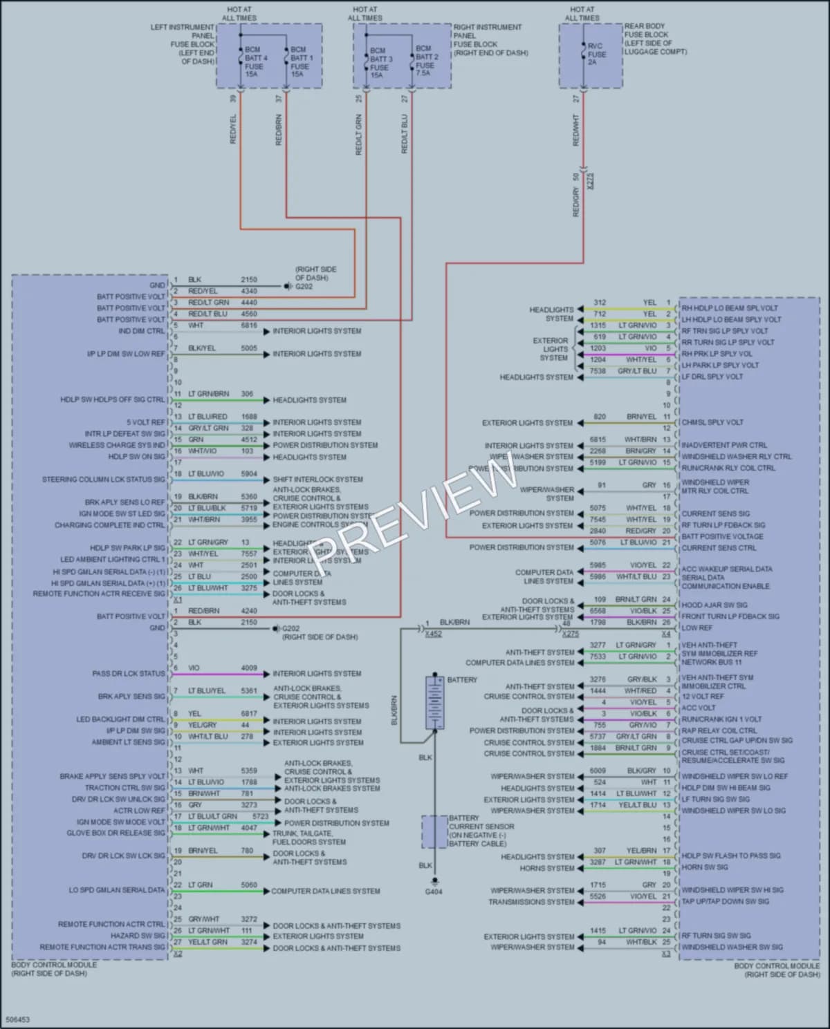 2016 Cadillac ELR Body Control Modules wiring diagram preview