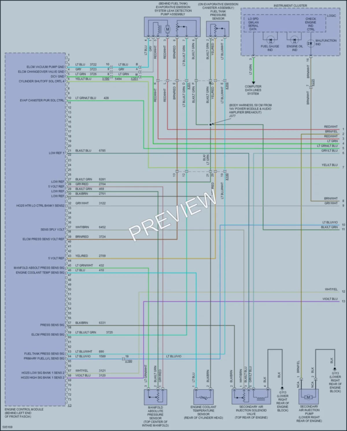 2016 Cadillac ELR Engine Performance wiring diagram preview