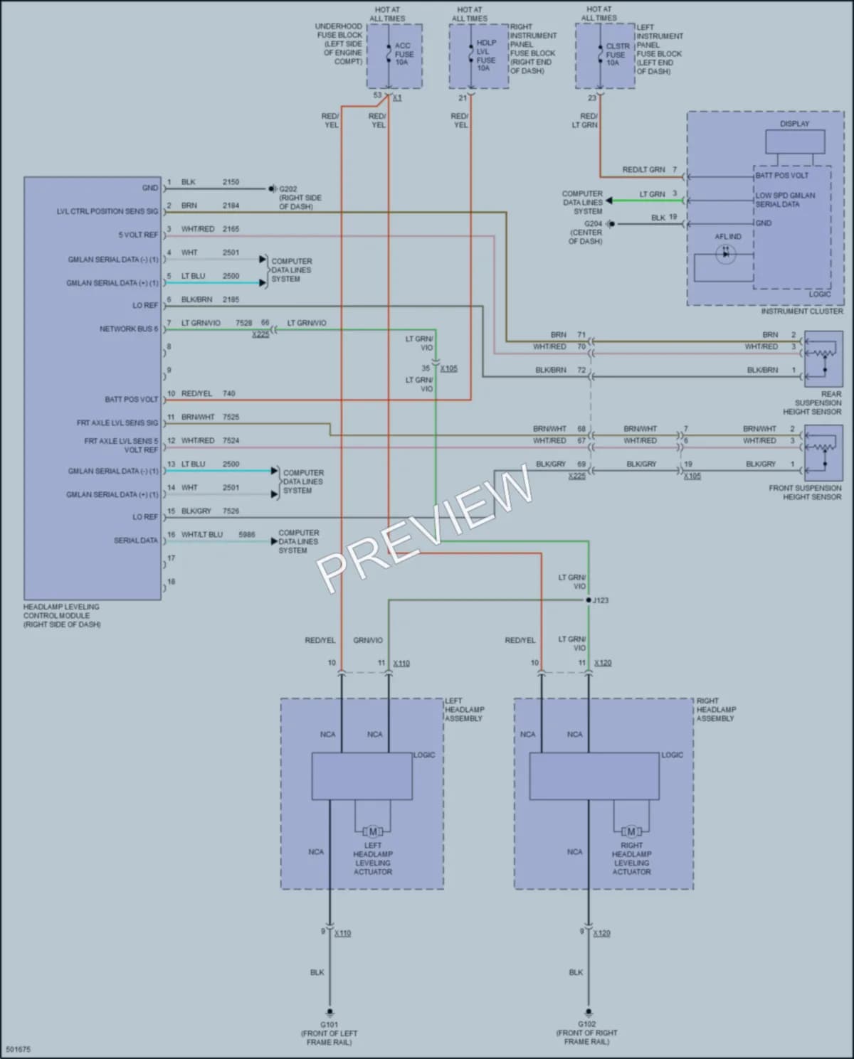 2016 Cadillac ELR Headlights wiring diagram preview