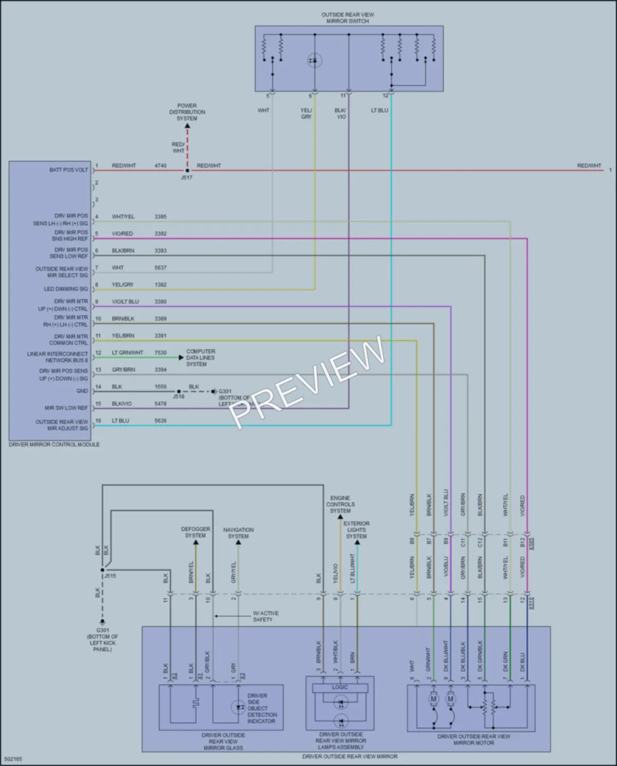 2016 Cadillac ELR Memory Systems wiring diagram preview