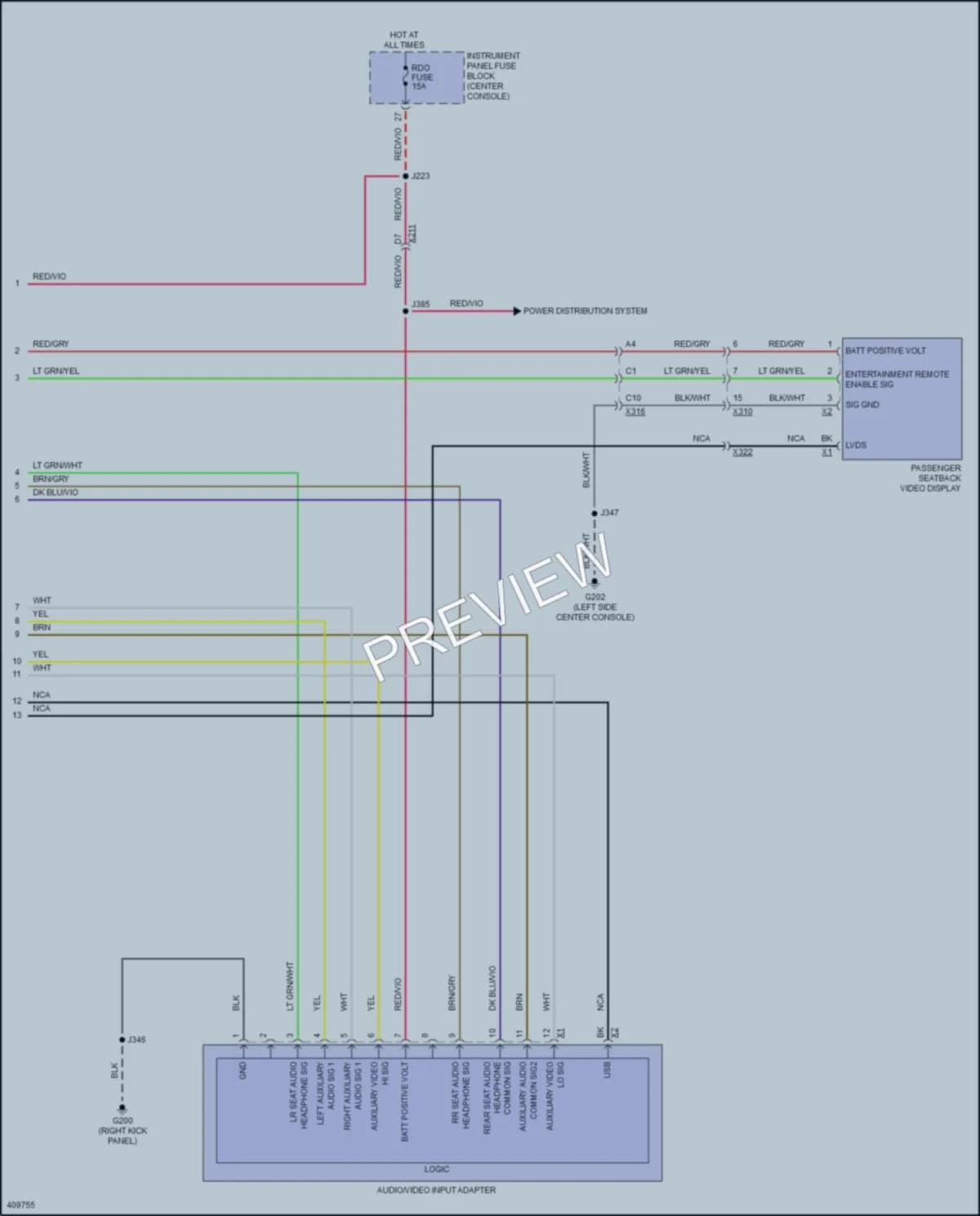2016 Cadillac SRX Radio wiring diagram preview