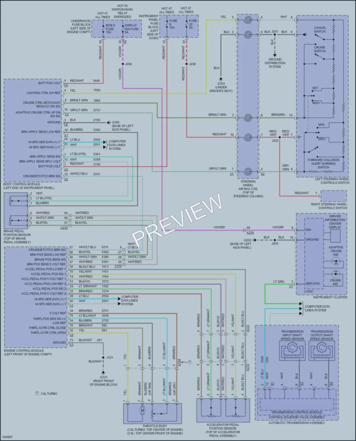 2016 Cadillac XTS Cruise Control wiring diagram preview