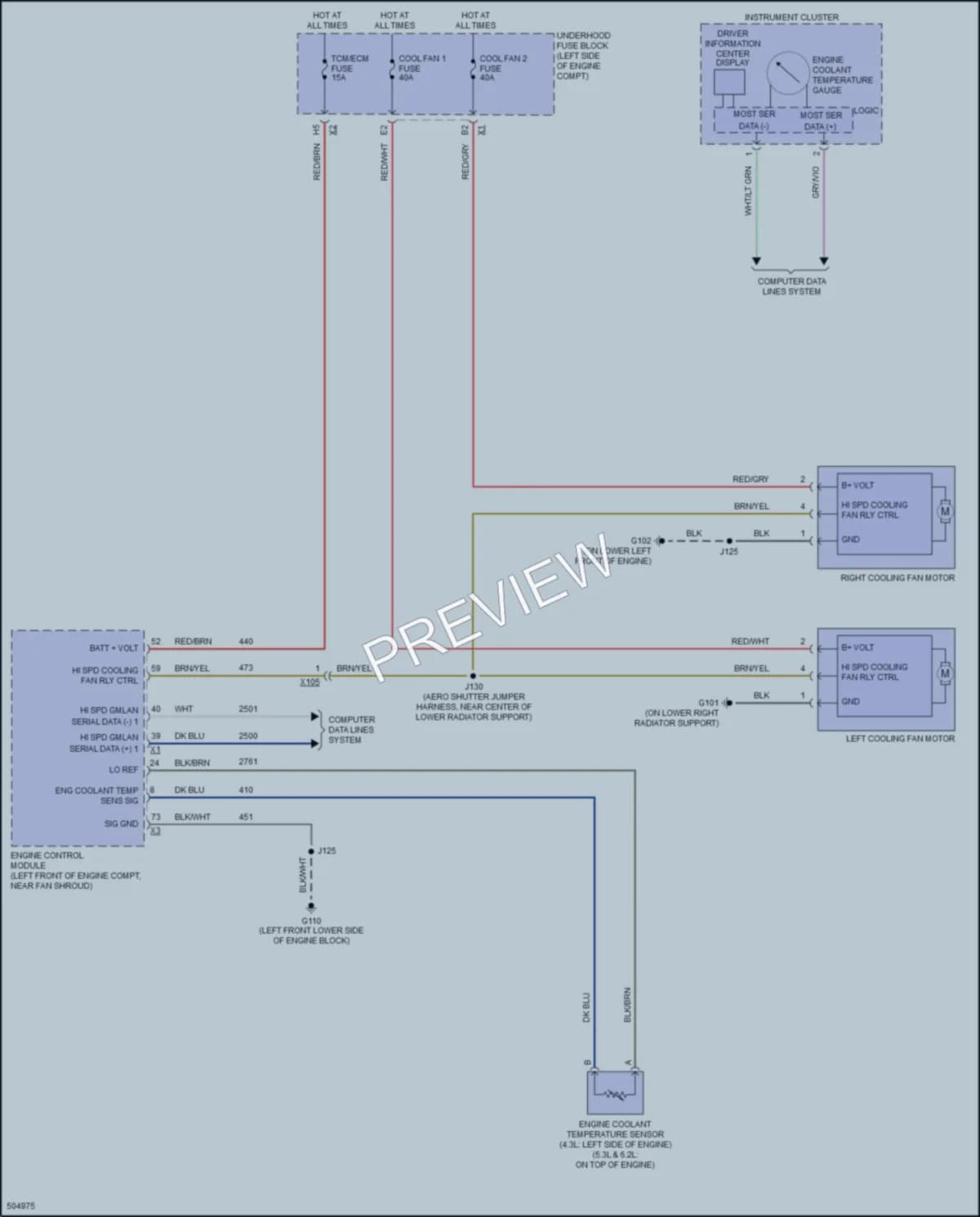 2016 Chevrolet 1500Silverado Cooling Fan wiring diagram preview