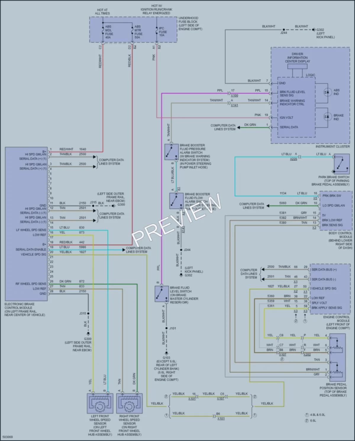 2016 Chevrolet 2500Express Anti Lock Brakes wiring diagram preview