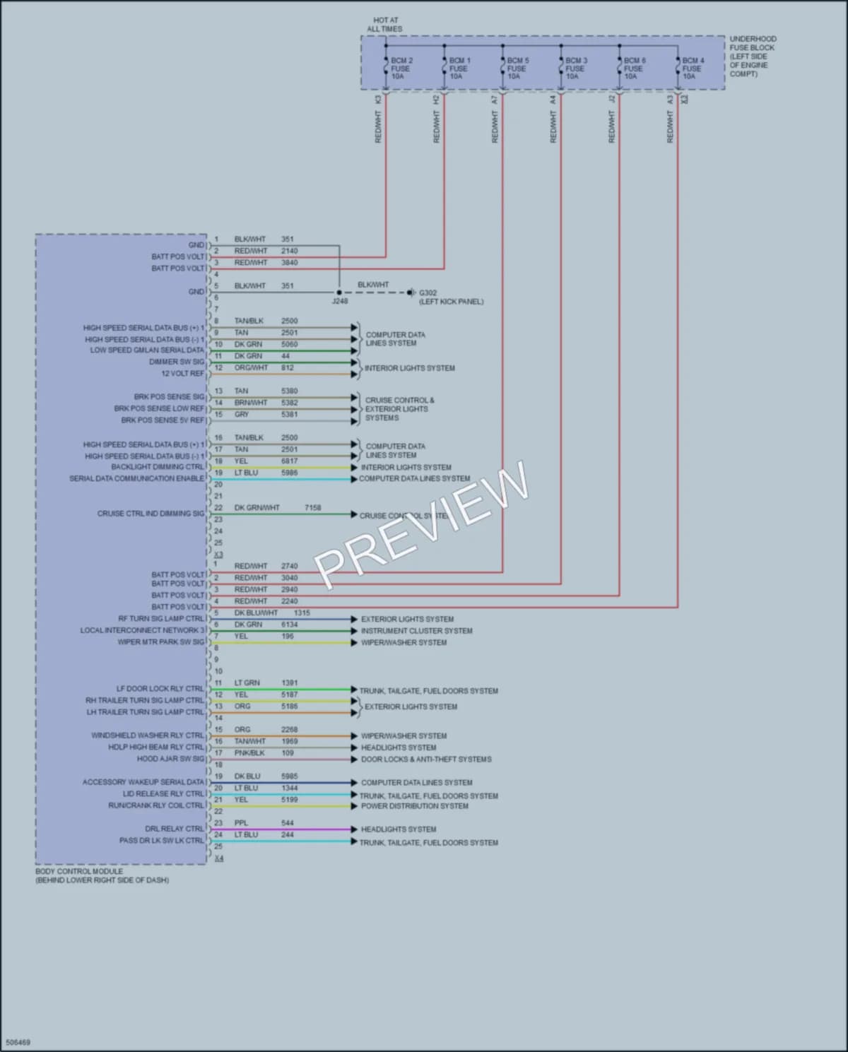 2016 Chevrolet 3500Express Body Control Modules wiring diagram preview