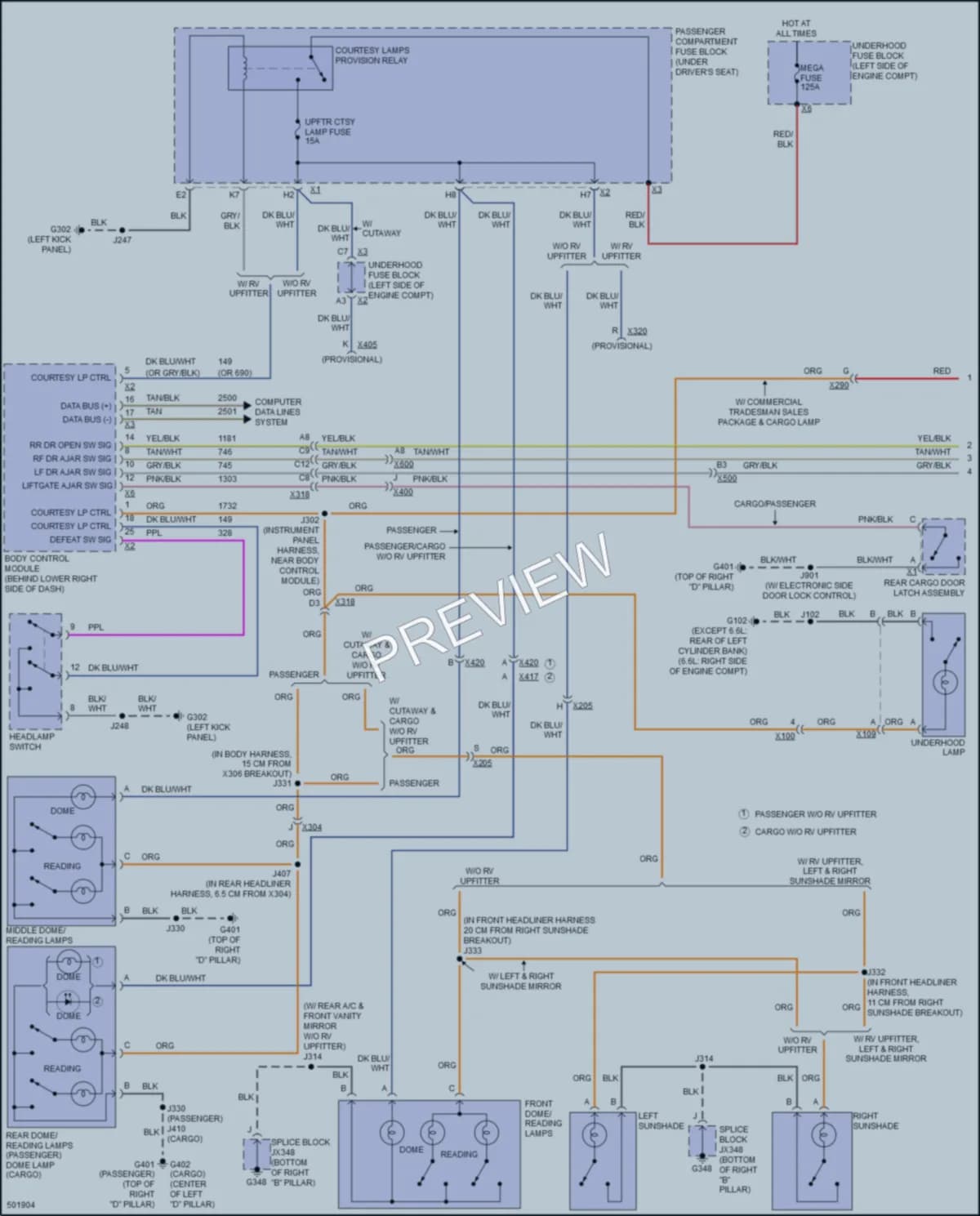 2016 Chevrolet 3500Express Interior Lights wiring diagram preview