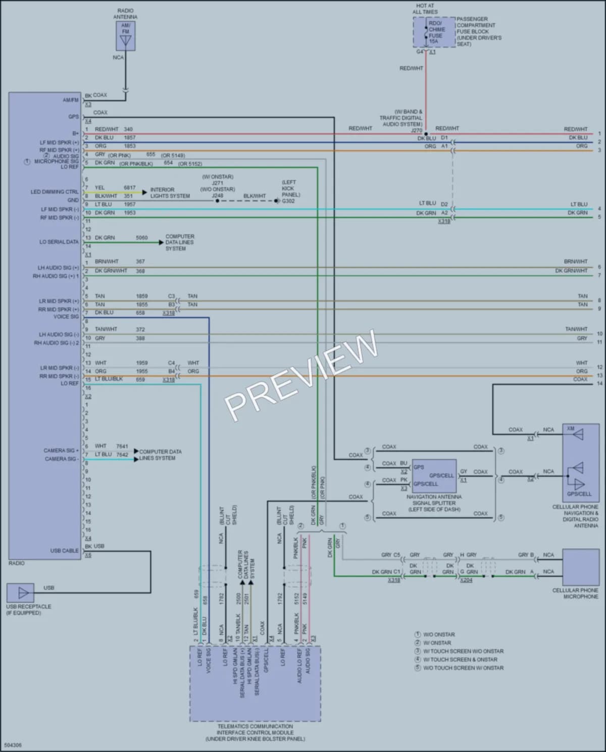 2016 Chevrolet 3500Express Navigation wiring diagram preview