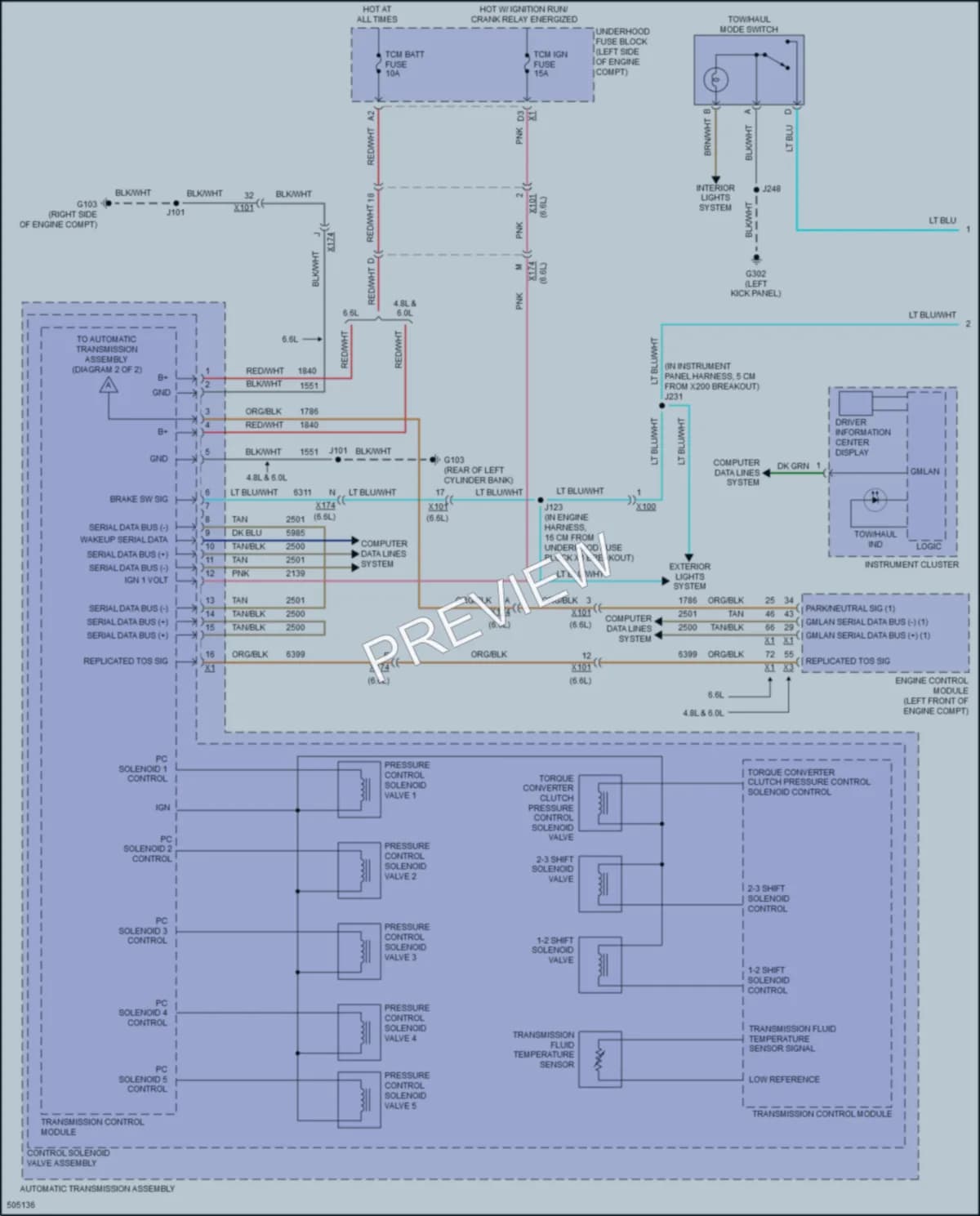 2016 Chevrolet 3500Express Transmission wiring diagram preview