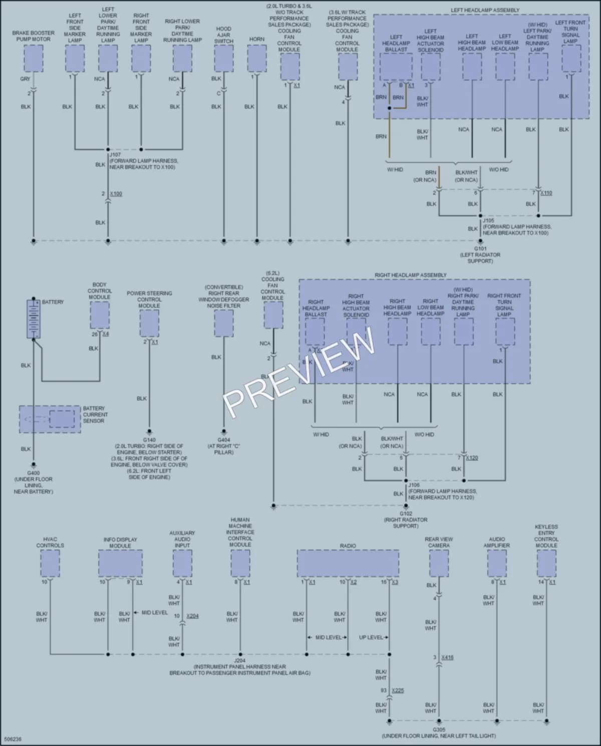 2016 Chevrolet Camaro Ground Distribution wiring diagram preview