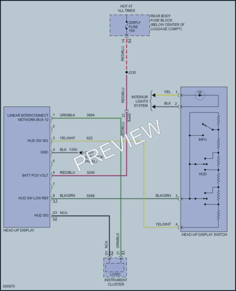 2016 Chevrolet Camaro Instrument Cluster wiring diagram preview