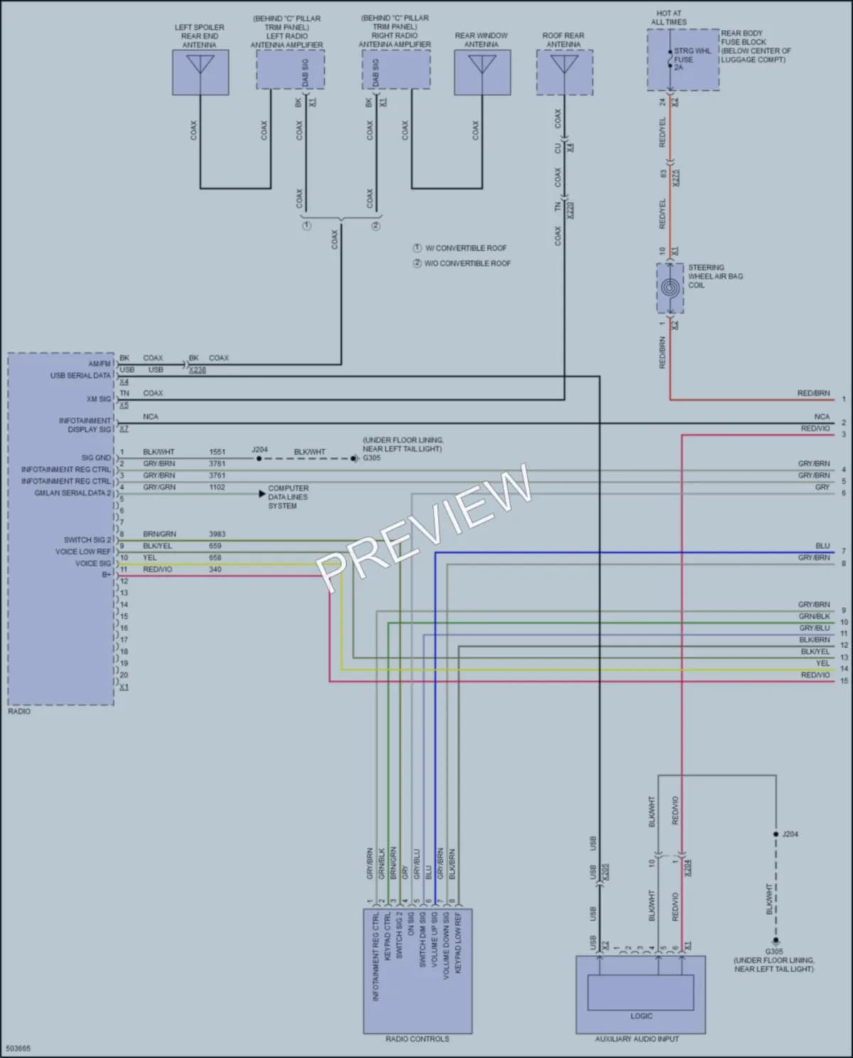 2016 Chevrolet Camaro Radio wiring diagram preview