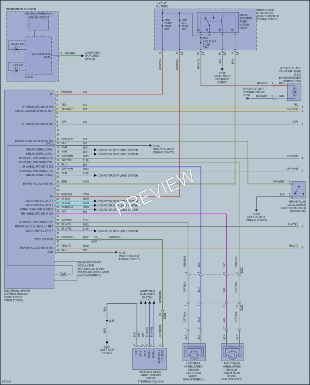 2016 Chevrolet CapricePPV Anti Lock Brakes wiring diagram preview