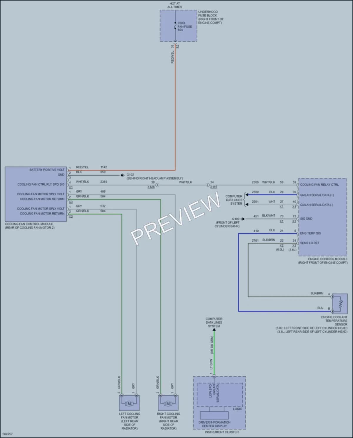 2016 Chevrolet CapricePPV Cooling Fan wiring diagram preview