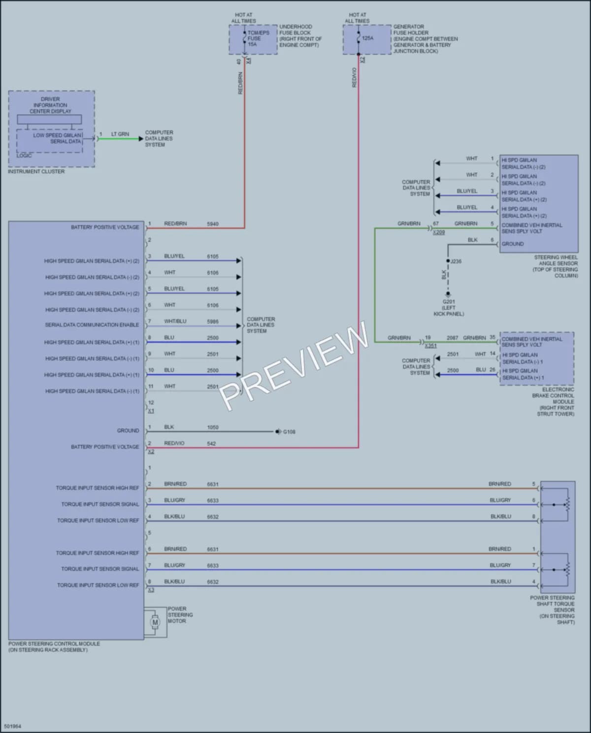 2016 Chevrolet CapricePPV Electronic Power Steering wiring diagram preview