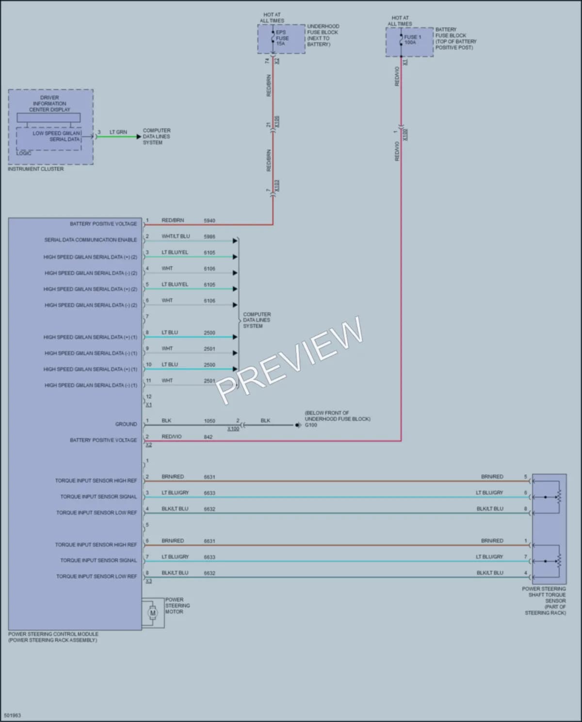 2016 Chevrolet Colorado Electronic Power Steering wiring diagram preview