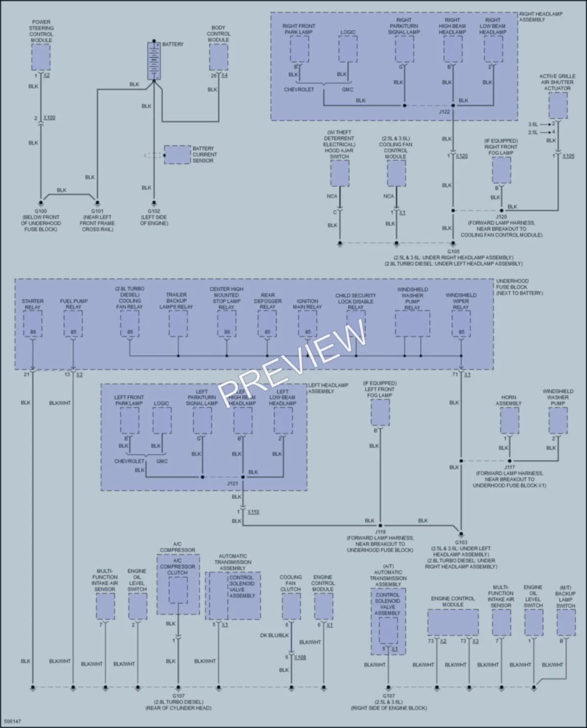 2016 Chevrolet Colorado Ground Distribution wiring diagram preview