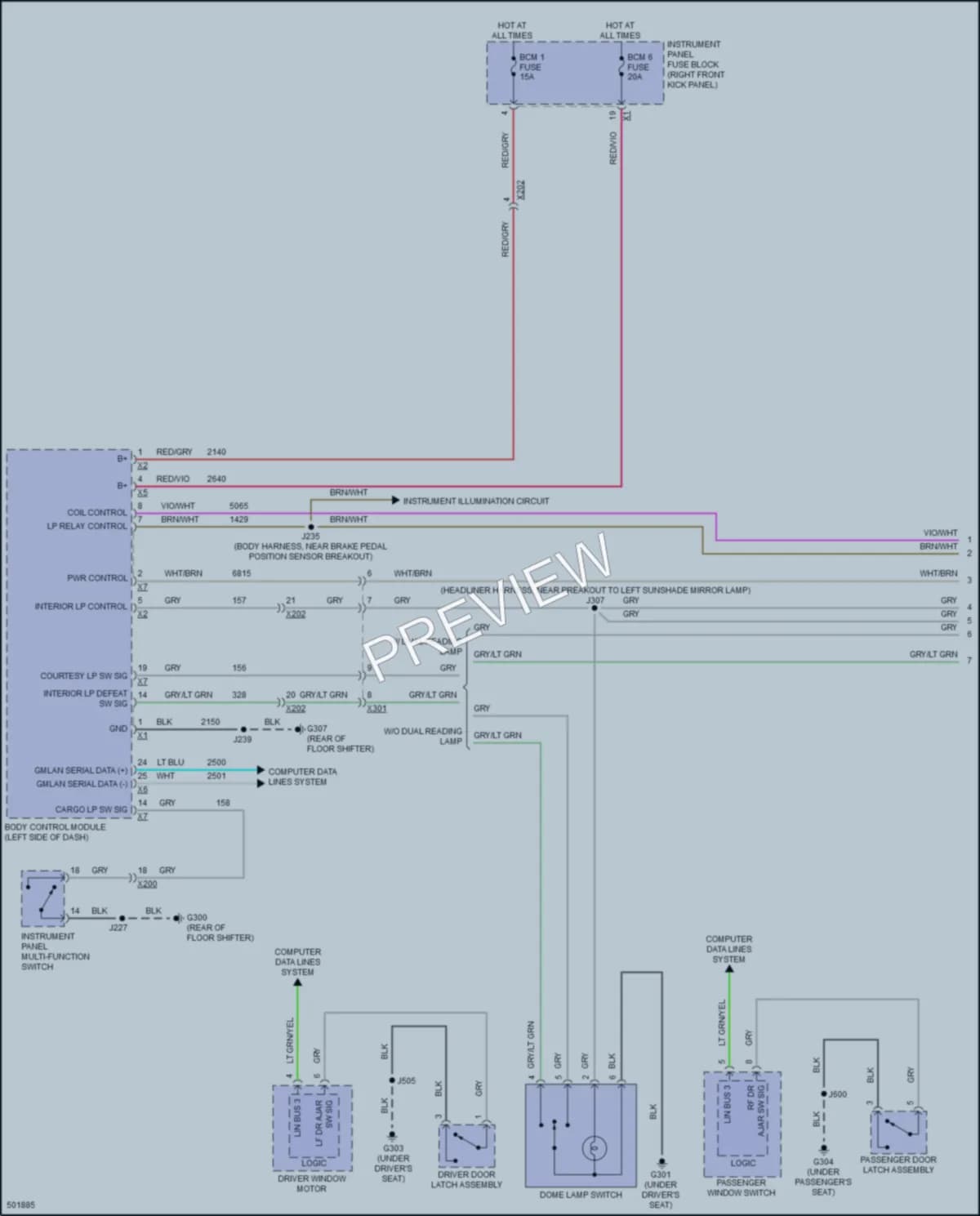 2016 Chevrolet Colorado Interior Lights wiring diagram preview